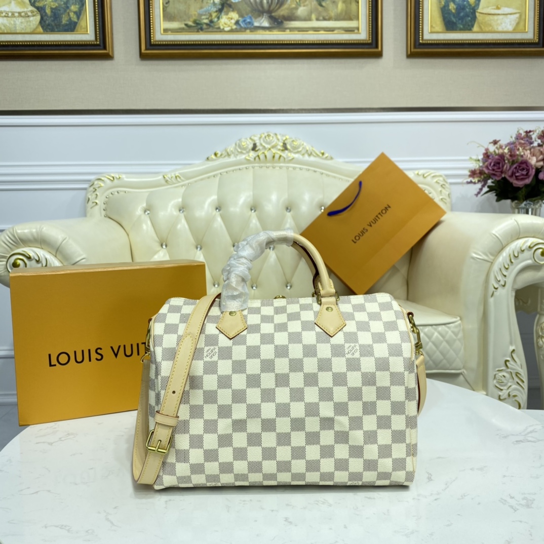 Louis Vuitton SPEEDY BANDOULIERE 30 Damier Azur Handbag N41373